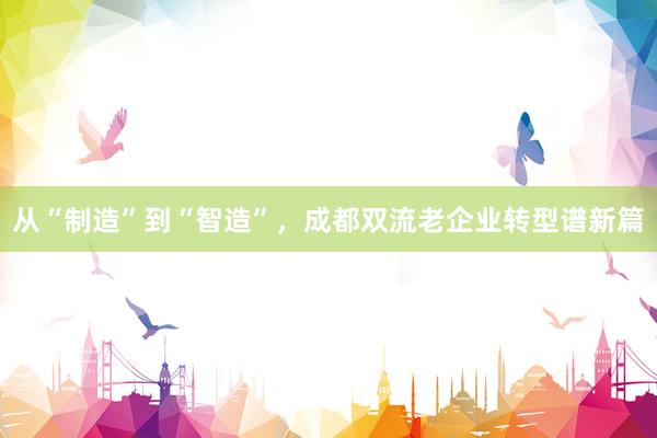 从“制造”到“智造”，成都双流老企业转型谱新篇