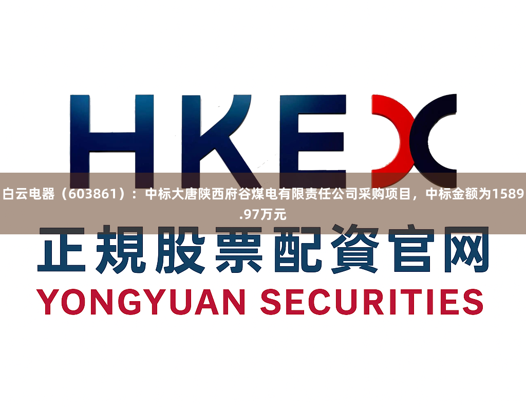 白云电器（603861）：中标大唐陕西府谷煤电有限责任公司采购项目，中标金额为1589.97万元